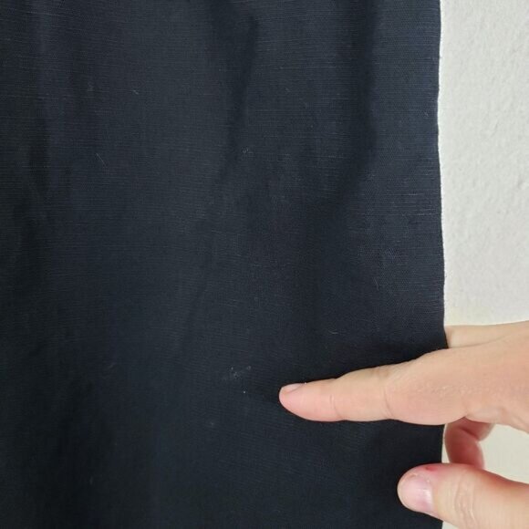 Pact Women's Wrap Skirt Linen-Blend XXL Black Midi Natural Organic Minimalist - Picture 8 of 12